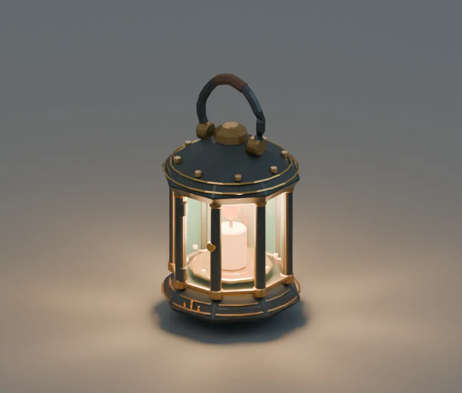 Wayfarer Illuminated Lantern の3Dレンダリング